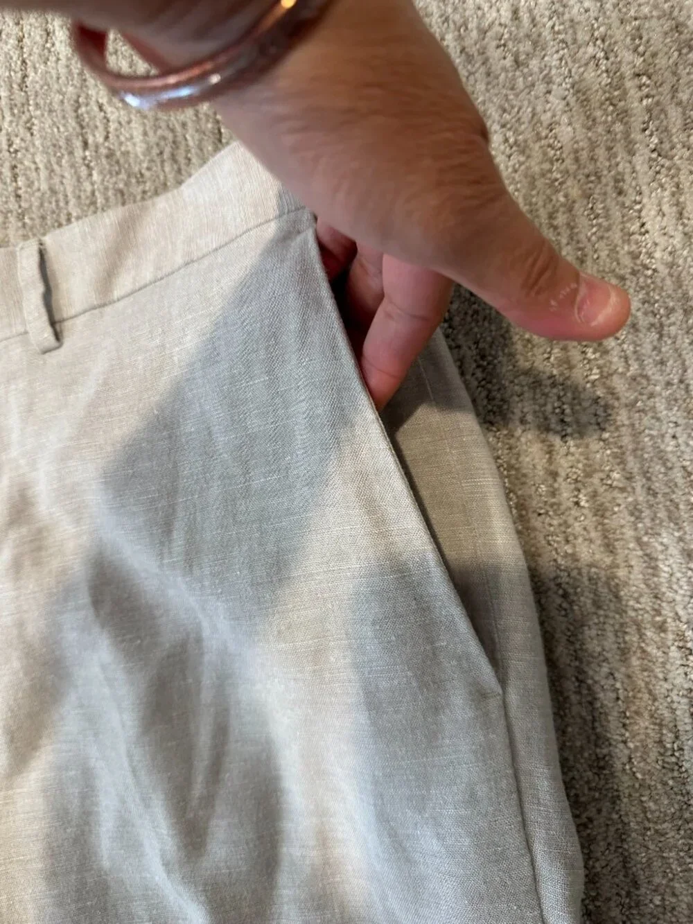 Cubavera Delave Linen Flat Front Pant size 34x32